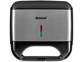 Sanduicheira Amvox AMS 500 Preta 750W - Antiaderente