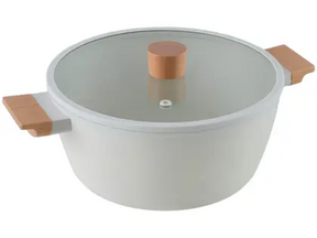 Jogo de Panelas Brinox Revestimento Cerâmico Creme 5 Peças Ceramic Life Nordic