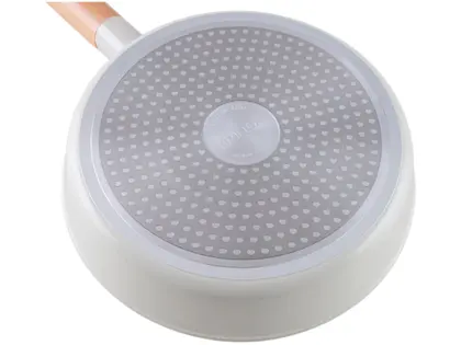 Jogo de Panelas Brinox Revestimento Cerâmico Creme 5 Peças Ceramic Life Nordic